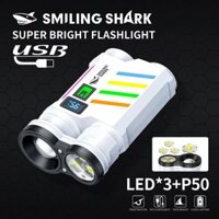 Đèn pin phát sáng SMILING SHARK Đèn pin cắm trại đi bộ đường dài