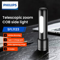 Đèn Pin Philips Ánh Sáng Mạnh Siêu Sáng Sạc Nhỏ Di Động Mini Ngoài Trời Bắn Dài Bền Nhà Làm Việc