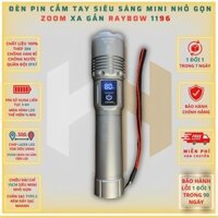 Đèn Pin RAY BOW 1196 Chiếu Xa 500 Mét Xó ZOOM Xa Gần Có Màn Led % Bin Chống Nước IPX7 Cực Tốt