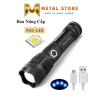 Đèn pin rp6000 siêu sáng xhp50 METALSTORE đèn pin cầm tay sạc điện