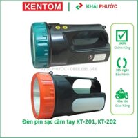 Đèn pin sạc cầm tay Led Kentom KT-201 KT-202 cằm tay xách tay - Khải Phước Electric