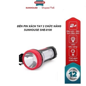 Đèn pin sạc đa năng Sunhouse SHE-8100