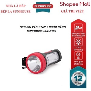 Đèn pin sạc đa năng Sunhouse SHE-8100