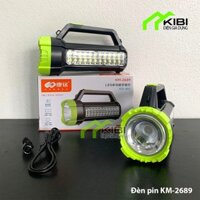 Đèn pin sạc điện, đèn pin laser KM 2689 siêu sáng, độ bền cao