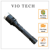 Đèn pin sạc điện siêu sáng chip led thấu kính dạng lồi truyền sáng siêu đỉnh XPE T6QX8