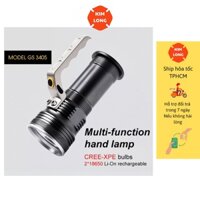 Đèn Pin Sạc Siêu Sáng Cắm Trại Dã Ngại Model GS 3405 Có 3 Chế Độ Vỏ Hợp Kim Pin 2000mah Đô Sáng 800 Lumens