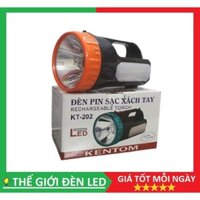 Đèn pin sạc xách tay Kentom KT-202 (Led) nhỏ gọn công suất chiếu sáng mạnh