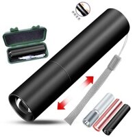 Đèn Pin sáng chói led xuyên biên giới, đèn pin chiếu xa đa năng có thể sạc lại, đèn bên mini di động siêu sáng gia dụng nhỏ