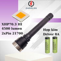 Đèn pin siêu sáng 4500 lumen Mantaray M50 đèn bin cầm tay led XHP70.3 HI vỏ hợp kim nhôm chống nước chiếu xa pin 21700