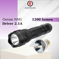 Đèn pin siêu sáng 502b Osram NM1 1200 lumen đèn pin cầm tay vỏ hợp kim nhôm chống nước pin 18650 chếu xa