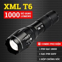 Đèn pin siêu sáng A100 XML-T6 kèm hộp chống sốc cực sịn - Den Bin Sieu Sang Police Đèn Pin Siêu Sáng Tầm Xa Led Xml-T6 Sản Phẩm Chất Lượng Cao Độ Sáng Mạnh Cự Ly Chiếu Xa