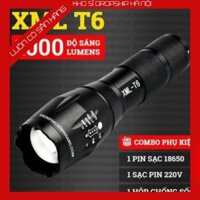 Đèn pin siêu sáng bóng led xml t6 police bin mini cầm tay chống nước tự vệ chuyên dụng -KSHN
