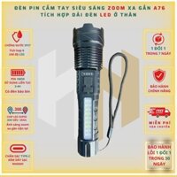 Đèn pin siêu sáng cầm tay A76 đa chức năng ,chiếu xa 500m, vỏ bằng hợp kim chắc chắn, chống nước tốt.Pin Trâu HP-058