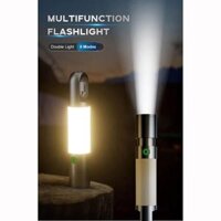 Đèn pin siêu sáng cầm tay có zoom xa gần, đèn led cắm trại dã ngoại 8 chế độ sáng, 5 màu ánh sáng có móc treo tiện dụng Mai Lee