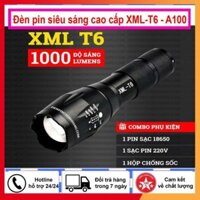 Đèn pin siêu sáng cao cấp XML-T6 - A100 (LOẠI TỐT KÈM HỘP ĐỰNG SANG TRỌNG)