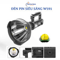 Đèn pin siêu sáng chiếu xa 1000m Corisu W591 chống thấm nước - Đèn pin cầm tay sạc USB Đèn pin siêu sáng.