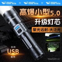 Đèn pin siêu sáng, có thể sạc lại, sử dụng ngoài trời, tầm xa, sử dụng tại nhà, nhỏ gọn, di động, bền bỉ, đa chức năng, thời lượng pin dài