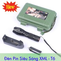 Den Pin Sieu Sang # Đèn Led # Đèn Pin Chiếu Sáng XML - T6 Bản Cao Cấp Chất Liệu Hợp Kim Nhôm Bền Zoom Xa 2000 Lần Đèn Led Siêu Sáng Chống Nước - Bảo Hành 12 Tháng Lỗi 1 Đổi 1.