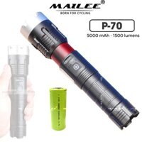 Đèn pin siêu sáng P70 độ sáng 1500lumen chống nước vỏ nhôm tản nhiệt có thể sạc tuổi thọ pin dài dung lượng lớn 5000mah