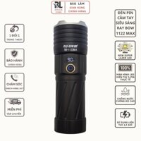 Đèn pin siêu sáng RAY BOW 1122 MAX chiếu xa 700 mét có ZOOM sáng xa gần chống nước sạc ngược