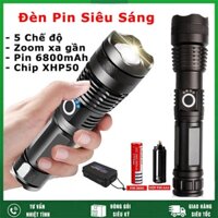 Đèn Pin Siêu Sáng XHP50 Đèn Cầm Tay Chống Nước HM08