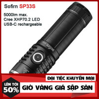 Đèn Pin Sofirn SP33S LED CREE XHP70.2 2024 ánh sáng 5000 Lumen Siêu Sáng Pin 26650 Sạc Thân bh hai năm [MeTro]