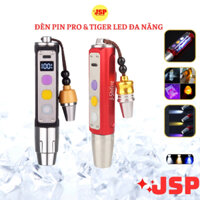 Đèn pin soi đá quy siêu sáng PRO 3 màu đèn soi cua tiên giấy tờ kèm dây sạc đầu thu nhỏ JSP