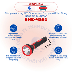 Đèn pin Sunhouse SHE-4351
