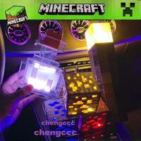 Đèn Pin Thay Đổi Màu Sắc Phong Cách Minecraft Đèn Ngủ Bóng LED Thiết Kế Kiểu Minecraft Sáng Tạo Cho Phòng Ngủ