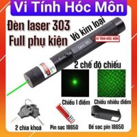 Đèn Pin Tia Laser 303 Tia Xanh full phụ kiện CHÍNH HÃNG