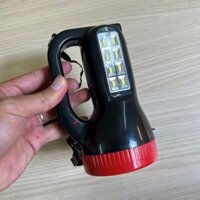 Đèn pin xách tay nhỏ gọn giá rẻ, có dải đèn led ở sườn, có chân cắm sạc điện 220V (DP205)
