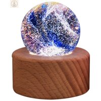 Đèn quả cầu pha lê hành tinh 3D Led (Mộc Bình Nguyên Decor) làm quà tặng, decor bàn học, làm việc, đèn ngủ đẹp lung linh