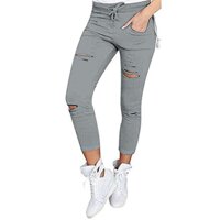 Đen Quần Jeans Rách Nữ B @ P S Skinny Denim Nữ Push Up Quần Jegging Quần Lưng Cao Co Giãn Ôm Bút Chì quần Plus Kích Thước