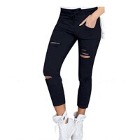 Đen Quần Jeans Rách Nữ B @ P S Skinny Denim Nữ Push Up Quần Jegging Quần Lưng Cao Co Giãn Ôm Bút Chì quần Plus Kích Thước