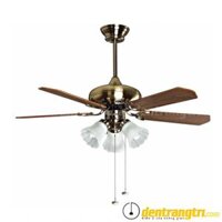 Đèn Quạt Chao Hoa Loa Kèn Đồng Xanh – 42WE-0010