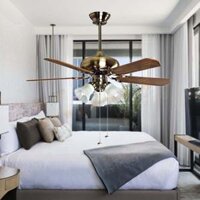 Đèn Quạt Chao Hoa Loa Kèn Đồng Xanh – 42WE-0010