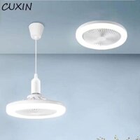 Đèn quạt CUXIN E27, Đèn quạt E27 xoay 360 độ có thể điều chỉnh độ sáng, Giá đỡ đèn xoắn ốc E27 có thể điều chỉnh hiện đại Quạt trần Led ABS có đèn nhà hàng