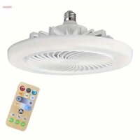 Đèn quạt E27, Đèn quạt E27 có thể điều chỉnh độ sáng, Giá đỡ đèn xoắn ốc E27 Điều khiển từ xa Quạt trần Led xoay 360 độ ABS có đèn nhà hàng