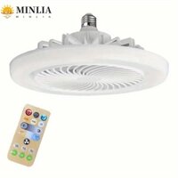 Đèn quạt MINLIA E27, Đèn quạt E27 xoay 360 độ có thể điều chỉnh độ sáng, Giá đỡ đèn xoắn ốc ABS E27 có thể điều chỉnh hiện đại Quạt trần Led có đèn nhà hàng