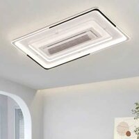 Đèn Quạt Ốp Trần Chữ Nhật Khung Hợp Kim Viền Mica L1050 DC-OTA41CN