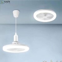 Đèn quạt SAIN E27, Đèn quạt E27 có thể điều chỉnh độ sáng ABS, Giá đỡ đèn xoắn ốc E27 có thể điều chỉnh hiện đại Xoay 360 độ Quạt trần nhà hàng