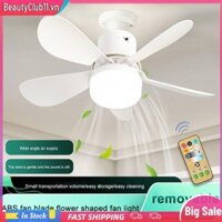 Đèn quạt trần có điều khiển từ xa 3 bánh tốc độ gió 5 lưỡi cho phòng khách phòng ngủ
