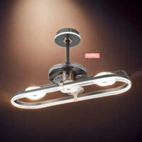 Đèn quạt trần mã F943 đồng nguyên chất ba màu ánh sáng 78w có điều khiển từ xa