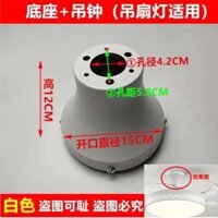 Đèn quạt trần vintage, chao đèn màu trắng đen, đồng hồ trần đa năng, đế dày, phụ kiện đèn quạt, nắp giữ đèn NQPC