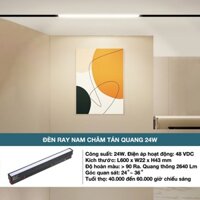 Đèn Ray Nam Châm Tán Quang 24W Sử Dụng Chip Led Osram, Đèn Trần Thạch Cao SQT 3 Tùy Chọn Ánh Sáng