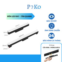 Đèn ray tán quang âm trần POKO, đèn ray âm trần, Spotlight Chip Led Osram BH 24 tháng