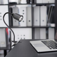 Đèn rọi đọc sách đầu giường LED 5W AD Light-T024, Đế kẹp Kim loại, Bóng đèn Led COB rọi chiếu điểm, Thân đèn uốn 360 độ