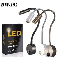 Đèn rọi gắn tường trang trí LED 3W - 220V, Đèn Đọc Sách đầu giường Kim loại