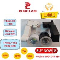 Đèn rọi ray mini thân trắng/đen siêu sáng, chiếu sản phẩm, cửa hàng showroom