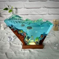 Đèn Rùa Đại Dương, Nhựa Epoxy Resin Lamp, đèn trang trí, món quà tặng ý nghĩa
